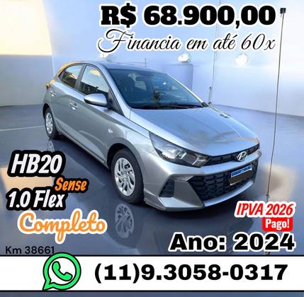 HYUNDAI HB20 1.0 12V FLEX SENSE MANUAL HYUNDAI HB20 1.0 12V FLEX SENSE MANUAL